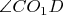 $\angle CO_1D$