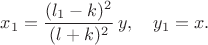 $$
 x_1=\frac{(l_1-k)^2}{(l+k)^2}\,y, \quad y_1=x.
 $$