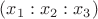 $(x_1 : x_2 : x_3 )$