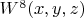 $W^8(x,y,z)$