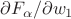 $\partial F_{\alpha}/\partial w_1$