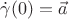 $\dot \gamma(0) = \vec a$