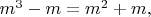 $m^3-m=m^2+m,$