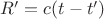 $R&rsquo;=c(t-t&rsquo;)$