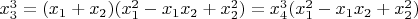$x_3^3=(x_1+x_2)(x_1^2-x_1x_2+x_2^2)=x_4^3(x_1^2-x_1x_2+x_2^2)$