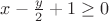 $x-\frac{y}{2}+1 \geq 0$