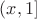 $( x, 1 ]$