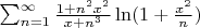 $\sum_{n=1}^{\infty}\frac{1+n^{2}x^{2}}{x+n^{3}}\ln(1+\frac{x^{2}}{n})$