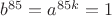 $b^{85} = a ^{85k} = 1$