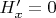 $H'_x=0$