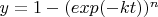 $y=1-(exp({-kt}))^n$