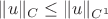 $\|u\|_C\le\|u\|_{C^1}$