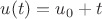 $u(t)=u_0+t$
