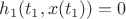 $h_1( t_1, x(t_1)) = 0$ $h_1( t_1, x(t_1)) = 0$