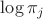 $\log\pi_j$