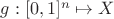 $g : [0,1]^n \mapsto X $