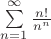 $\[\sum\limits_{n = 1}^\infty  {\frac{{n!}}{{{n^n}}}} \]$