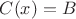 $C(x) = B$
