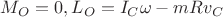 $M_O=0, L_O=I_C\omega-mR v_C$ $M_O=0, L_O=I_C\omega-mR v_C$