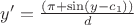 $y'=\frac{(\pi+\sin(y-c_1))}{d}$
