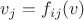 $v_j = f_{ij}(v)$