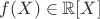 $f(X)\in{\mathbb R}[X]$