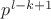 $p^{l-k+1}$