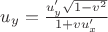 $u_y=\frac{u_y'\sqrt{1-v^2}}{1+vu_x'}$