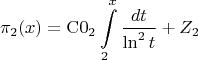 $$\pi_2(x)=\operatorname{C0}_2\int\limits_{2}^{x}\frac{dt}{\ln^2{t}}+Z_2$$