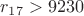 $r_{17}>9230$