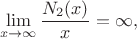$$\lim_{x\to \infty }\frac{N_2(x)}{x} =\infty,$$