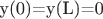 y(0)=y(L)=0$