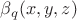$\beta_q(x,y,z)$