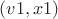 $(v1,x1)$