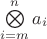 $\bigotimes\limits_{i=m}^n a_i$