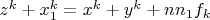 $z^k+x_1^k=x^k+y^k+nn_1f_k $