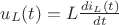 $u_L(t) = L\frac{di_L(t)}{dt}$