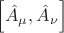 $\left[ {\hat A_\mu  ,\hat A_\nu  } \right]$