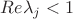 $Re \lambda _j < 1$
