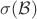 $\sigma(\mathcal B)$
