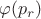 $\varphi (p_r)$