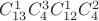 $C_{13}^1 C_4^3 C_{12}^1 C_4^2$