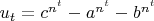 $u_t=c^{n^t}-a^{n^t}-b^{n^t}$