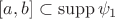 $[a,b]\subset\operatorname{supp}\psi_1$