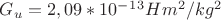$G_u=2,09*10^-^1^3 Hm^2/kg^2$