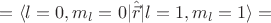 $=\langle l=0,m_l=0 \rvert \hat{\vec{r}} \lvert l=1,m_l=1 \rangle=$