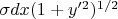 $\sigma dx(1+y'^2)^{1/2}$