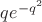 $q e^{-q^2}$