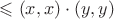 $\leqslant (x,x)\cdot (y,y)$