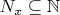 $N_x\subseteq \mathbb N$